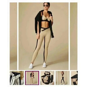 Tan Lines full length color block leggings size x‎